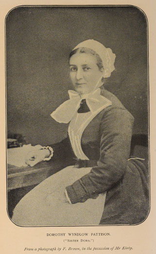 Dorothy Wyndlow Pattison. ("Sister Dora.") From a photograph by
                                F. Brown, in the possession of Mr Kirby. From A. J. Green Armytage, 
                                    Maids of Honour.